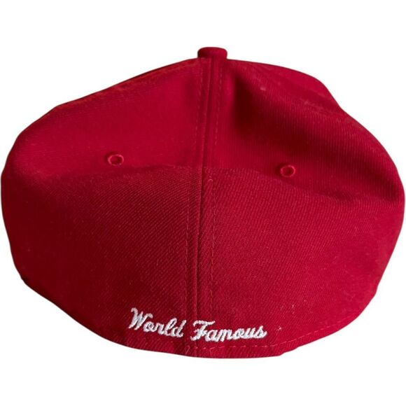 Supreme x New Era GORE-TEX Box Logo Fitted Cap Red/Black Size 7 ¼. - Picture 4 of 7